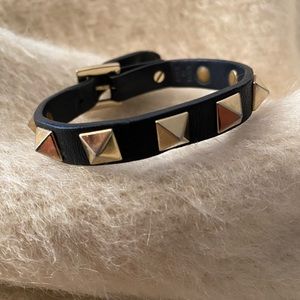 Navy Valentino Rockstud Bracelet
